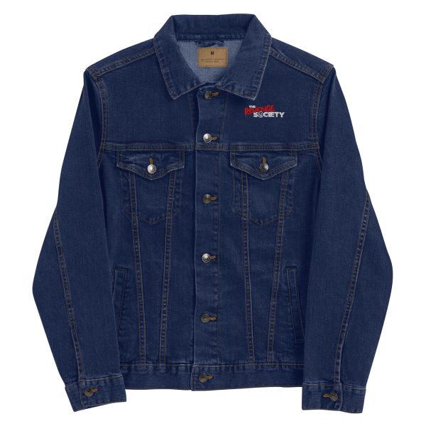 Denim Jacket: TRS White Text Logo - Image 4